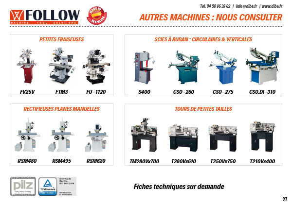 Catalogue Follow : autres machines