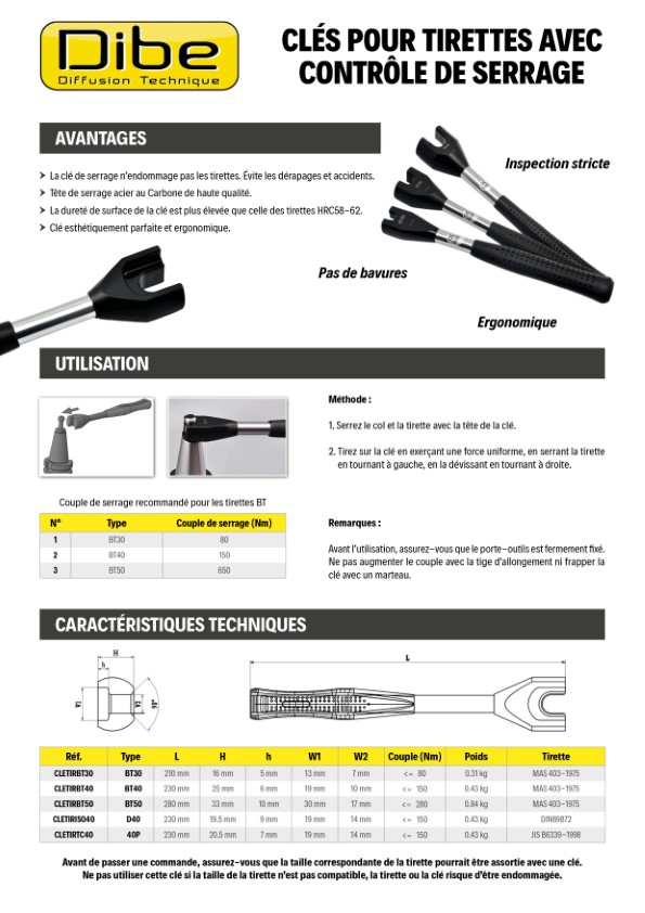 Doc Clés pour tirettes