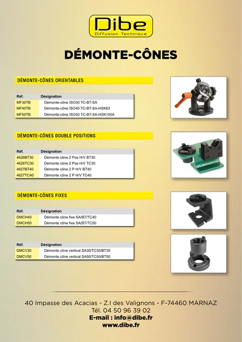 Couverture du catalogue Démonte-cône