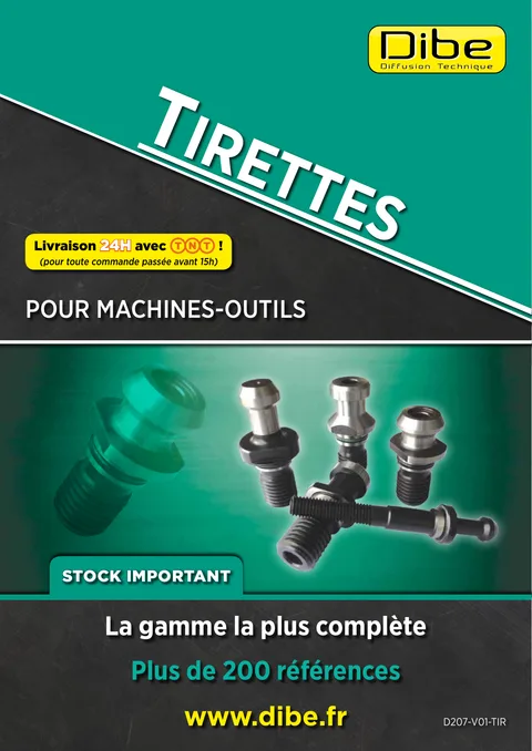 Couverture du catalogue Tirettes pour machines-outils
