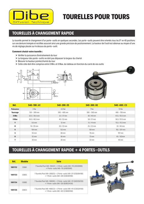 Couverture du catalogue Tourelles pour tours type Multifix