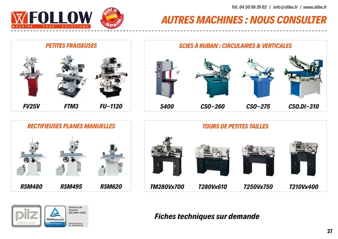 Couverture du catalogue Autres machines Follow