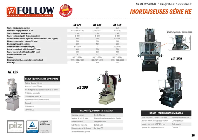 Couverture du catalogue Mortaiseuses Follow