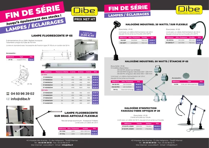 Aperçu de la promotion Lampes