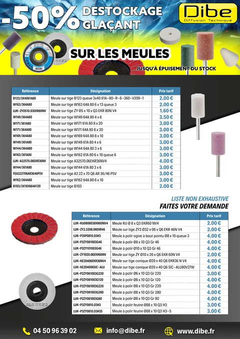 Aperçu de la promotion Meules
